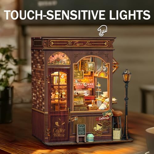 Book Nook Kit DIY Miniature House 3D Wooden Puzzle - Morning Mist Cafe - Image 3