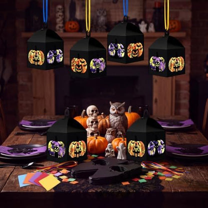 Maitys 16 Sets Halloween Paper Lantern Suncatcher Craft Kits for Adults - Image 5