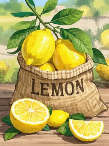 ZRIZQ Landscape Paint by Numbers Kit for Adults Beginner,Lemon,16x20 by ZRIZQ