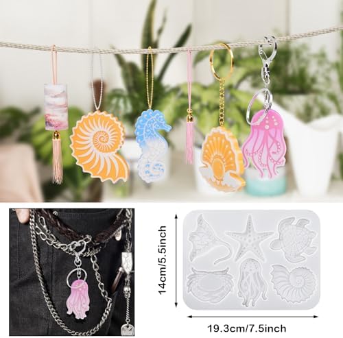 Resin Molds Silicone, 3 PCS Sea Animal Epoxy Resin Molds Frog Lizard Snails Silicone Resin Moulds 3D Lifelike Silicone Molds for Epoxy Resin, DIY Keychain Pendant, Home Decoration - Image 4