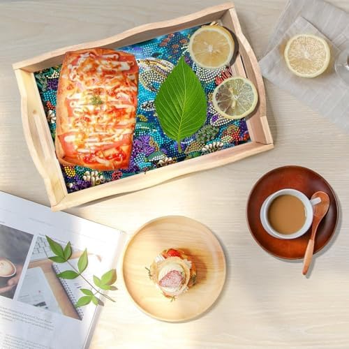 DOTSOPS Sea World Diamond Art Wooden Tray with Handle for Adults - Image 6