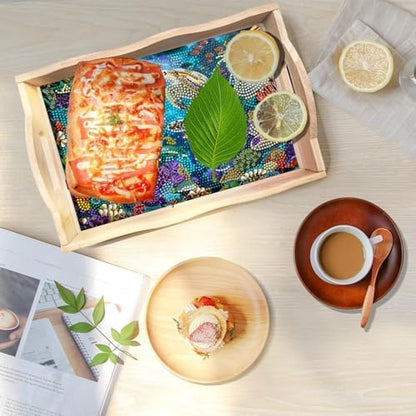 DOTSOPS Sea World Diamond Art Wooden Tray with Handle for Adults - Image 6
