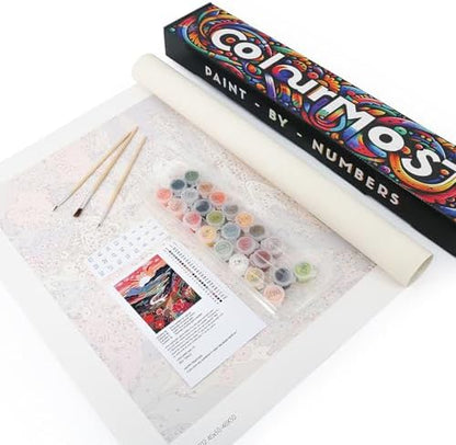 ColourMost's Original Paint by Numbers Kits-Serenity Mandalas #01 (16"x16" / 40x40cm) Includes Paints, Canvas, and Brushes, Perfect for Beginners and Advanced Painters (Unframed Canvas) - Image 5
