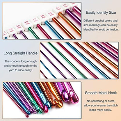 Coopay 23 PCS Tunisian Crochet Hooks Set, Complete Crochet Needles Set - Image 3