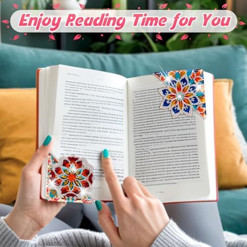 WIVICO 4Pcs Diamond Painting Bookmarks, Diamond Pearl Art Kits for Adults - Image 6