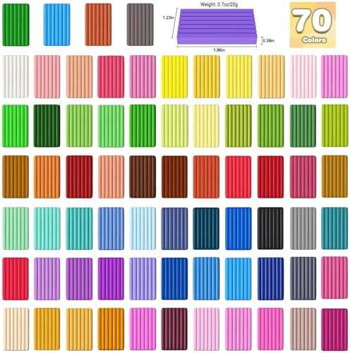 Ixiaoyoo 70 Colors Polymer Clay, Oven Bake DIY Modeling Clay for Kids - Image 2