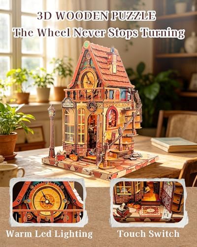 OZJAY Halloween Miniature House Kit, 3D Wooden Puzzles for Adults - Image 4