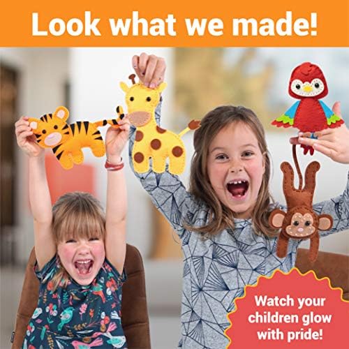 Craftorama Sewing Kit for Kids, Fun and Educational Wild Animal Craft Set for Boys and Girls Age 7-12, Sew Your Own Felt Animals Craft Kit for Beginners, 165 Piece Set - Image 6