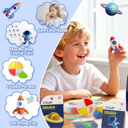 LOUFOR Air Dry Clay Kits for Kids, 12 Boxes - Image 2