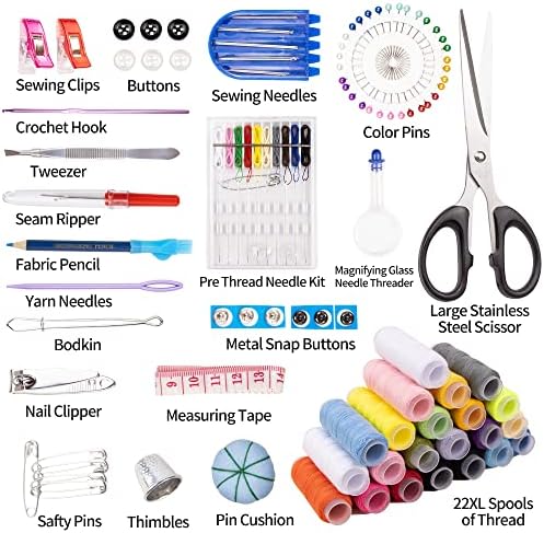TALERLUV Needle and Thread Sewing Kit for Adults, Basic Hand Sewing Starter Set for Beginner, Travel, Small Fixes and Emergency Repairs, DIY Sewing Tools Supplies - Image 2