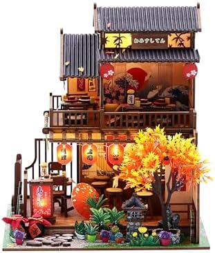 MAGQOO DIY Miniature Dollhouse Kit DIY Miniature House Kit Tiny Mini House Kits with Furniture 1:24 Scale 3D Puzzles(Sushi House) - Image 2