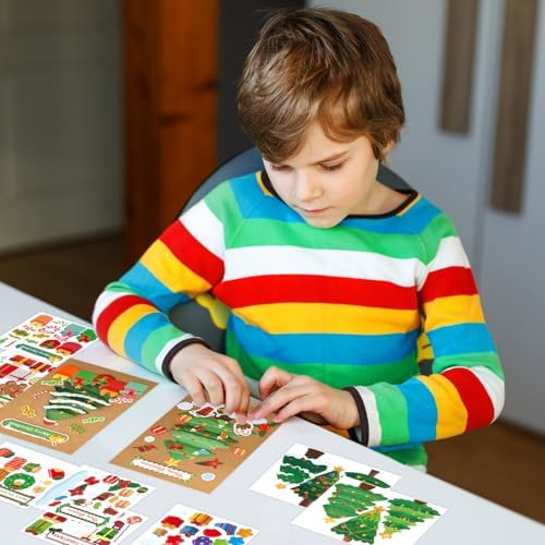 ceiba tree Christmas Cards Christmas Tree Card Making Craft Kits for Kids DIY Holiday Greeting Card Bulk for Classroom Activities Party Favors - Image 6
