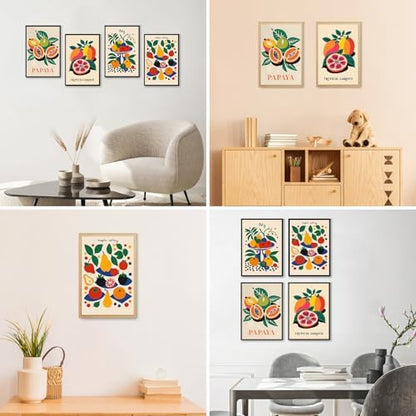 4 Pack Framed Paint by Numbers Kit for Adults, Tropical Fruit, 8 x 12 Inch - Image 7