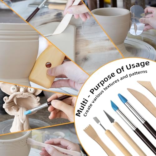 Leyclub 29 PCS Clay Tool, Clay Sculpting Tools Kit, Pottery Tools Can be Used for Stippling, Carving, Molding, and Shaping Clay Crafts, for Beginners, Hobbyists, Artists - Image 6