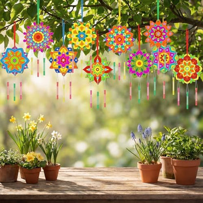 JellyArch Mandala 30 Pack DIY Wind Chime Kit Art and Crafts - Image 2