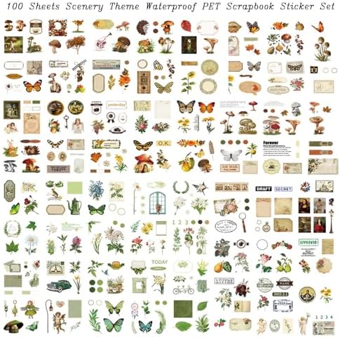 Vintage Botanical Stickers for Journaling, 510 Pcs, 100 Sheets - Image 4