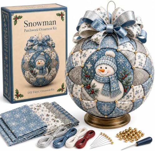 Christmas Classics Patchwork Ornament DIY Kit, Quilted Tree Fabric (Snowman) by Unknown