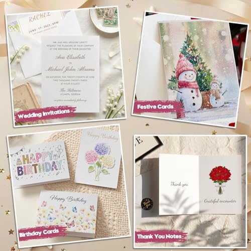 KOVIEDE 20 Pack Foldable Blank Watercolor Cards with Envelopes 4" x 6" - Image 4