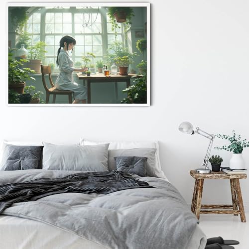 URGDKW Paint by Numbers kit for Adults Botanical Serenity Soft Pastel - Image 4