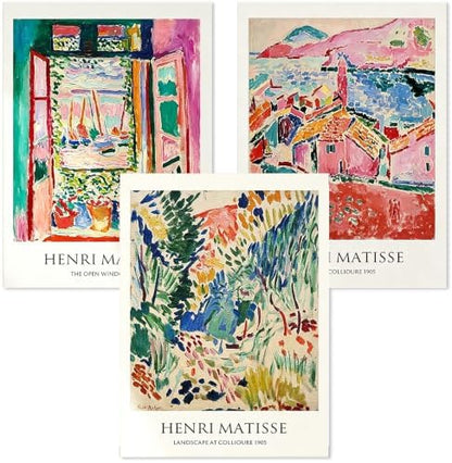 3Pack Cute Matisse Paint by Numbers Kit for Adults Beginner (Without Frame) by KICHANG