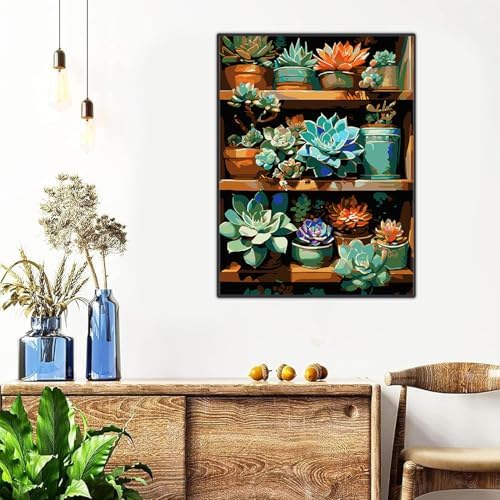 Meothan Framed Paint by Numbers Kits for Adults 12x16in with Wooden Easel - Image 5