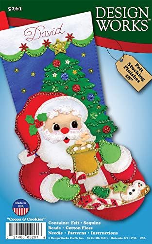 Design Works Crafts Cocoa & Cookies Felt Stocking Kit, by The Yard - Image 2