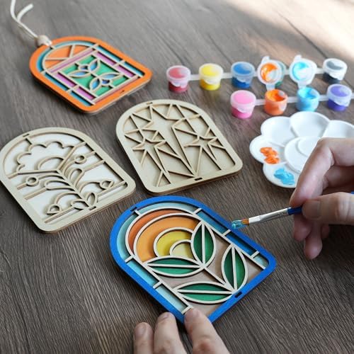 Temlum 10pcs Wooden Air Frshener Painting Craft Kit for Adults - Image 3