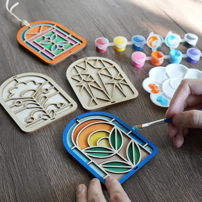 Temlum 10pcs Wooden Air Frshener Painting Craft Kit for Adults - Image 3