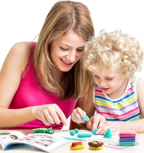 Sago Brothers 24 Colors Air Dry Clay for Kids with 3 Tools & Tutorial Book - Image 2