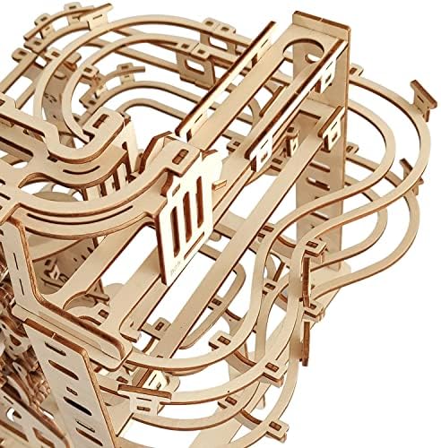 3D Wooden Marble Run Puzzle, Wood Crafts Mechanical Marble Run DIY Assembly Building Model Kits, Wooden Crafts Brain Teaser Puzzles, Christmas Birthday Gifts for Adults & Teens - Image 4