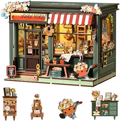 ISSEVE Book Nook Kit, Miniature House Kit Dollhouse Kits Bookshelf Décor by ISSEVE