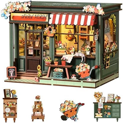 ISSEVE Book Nook Kit, Miniature House Kit Dollhouse Kits Bookshelf Décor by ISSEVE