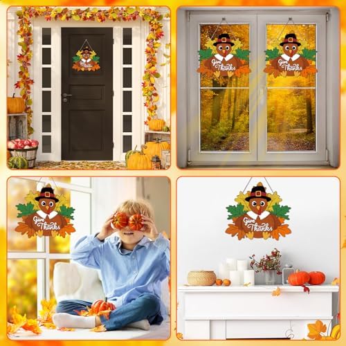 Sereliy 24 Pcs Thanksgiving Wreath Crafts, Color Your Own Turkey Crafts, DIY Paper Thanksgiving Wreath for Classroom Activities Fall Theme Games. (Turkey) - Image 5
