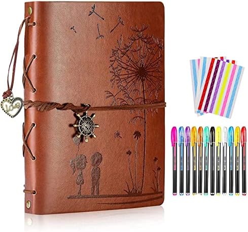 ZEEYUAN Journal Scrap Book Photo Album Vintage Travelling Journal Scrapbook Album, Love Memory Photo Book Couples Scrapbook for Anniversary Mothers Day Scrap Books Gifts for Mom Grandma by ZEEYUAN