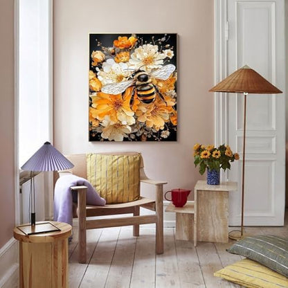 Bee Paint by Numbers Kit for Adults, Adult Paint by Number Kits 16x20 Inch - Image 3