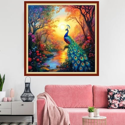 Redxing Stamped Cross Stitch Kits Embroidery kit for Beginners Adults Full Range of Embroidery Patterns Starter Kits DIY Printed Cross Stitch Kits Needlepoint Kits 11CT-Forest Hummingbird 18x18 inchs - Image 2