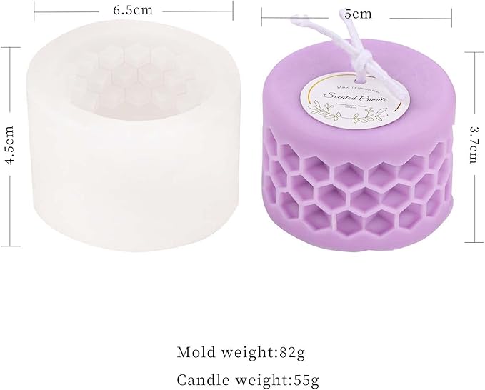 Grainrain 3D Beehive Candle Mold Honeycomb Silicone Soap Mold Wax Mould Candle Making Mould (SXY042)