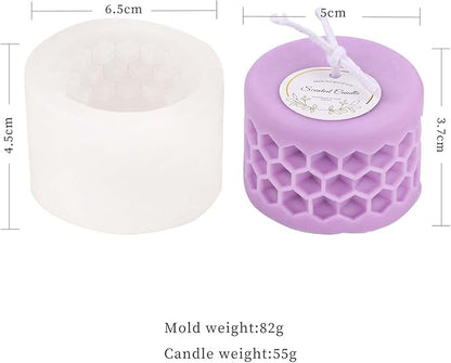 Grainrain 3D Beehive Candle Mold Honeycomb Silicone Soap Mold Wax Mould Candle Making Mould (SXY042)