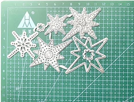 Scrapbooking Die-Cuts, Christmas Metal Cutting Dies for Card Making, Paper Craft Punch Template, Background Embossing Stencils, DIY Album Décor (Christmas Snowflakes-12.4x8.3cm) - Image 6