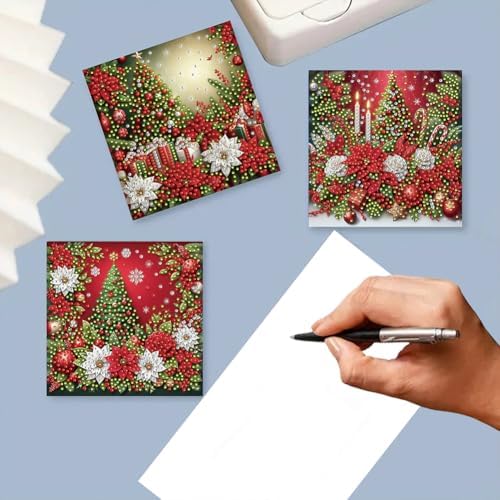 Diamond Art Greeting Cards Kit,Diamond Art Cards Special Shaped Diamond Painting Greeting Card Arts Crafts for Christmas Birthday Thanksgiving Day Holiday(B) (Style H) - Image 5