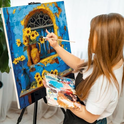 Paint by Numbers Kit for Adults, Window Sunflower Painting, 16 x 20 Inch - Image 6