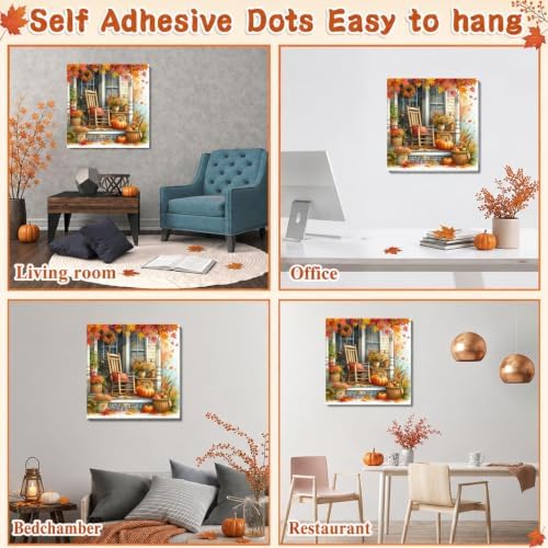 Fall Paint by Numbers Kit for Adults,Landscape Paint by Number With Frame - Image 2