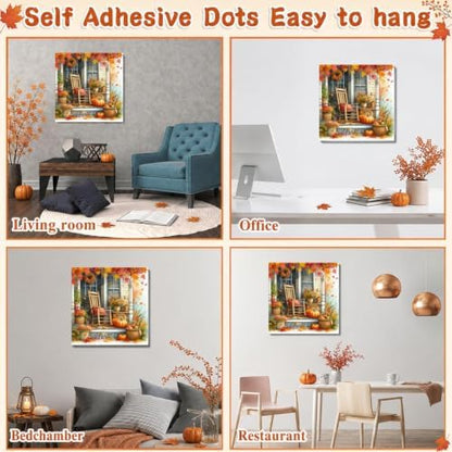 Fall Paint by Numbers Kit for Adults,Landscape Paint by Number With Frame - Image 2