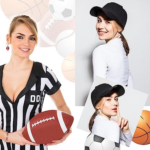 EVERMARKET 100pcs Sports Ball Beads Sports Polymer Clay Beads Bulk,Baseball Football Basketball Volleyball Rugby DIY Crafts for Jewelry Making Key Chains Earring Bracelet Necklace - Image 3