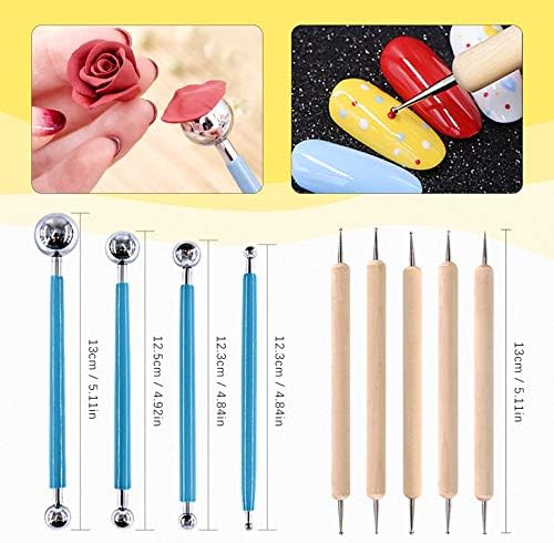 Swpeet 22Pcs Modeling Clay Sculpting Tools Kits, Ball Stylus Tool, Pottery Tools, Rubber Tip Pens, Plastic Clay Tools, Sculpting Kit for Making Modeling Clay Cake Fondant Decoration,Clay,Ceramics - Image 3