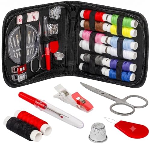 ARTIKA Travel Sewing Kit, 59-Piece Portable Kit for Travel, Includes Scissors, Thread, Tape Measure - Sewing Accessories and Supplies by ARTIKA
