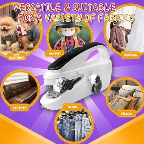 Hand Held Sewing Machines For Adults, Hand Held Sewing Machines for Hemming with Test Fabric(Not second-hand), Easy To Use Rechargeable Hand Sewing Machine for Beginners, Women(WHITE) - Image 6