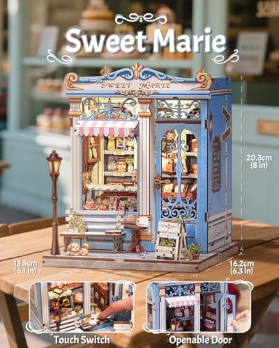 CUTEBEE Book Nook Kit DIY Miniature House Bakery Patisserie Dollhouse Kit - Image 2