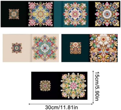Diamond Art Cards with Envelopes–6PCS DIY Diamond Painting Greeting Cards Kit | Card Making Kit with Bling for Adults & Beginners | Birthday,Holiday & Thank You Cards (Mandala Flower) - Image 4