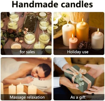 Handmade Candle Making Kit for Beginners or Adults, 600ml Wax Melting Pot + 2 Packs of Wax, Complete Set of Supplies for DIY Candle Craft Making - Image 7